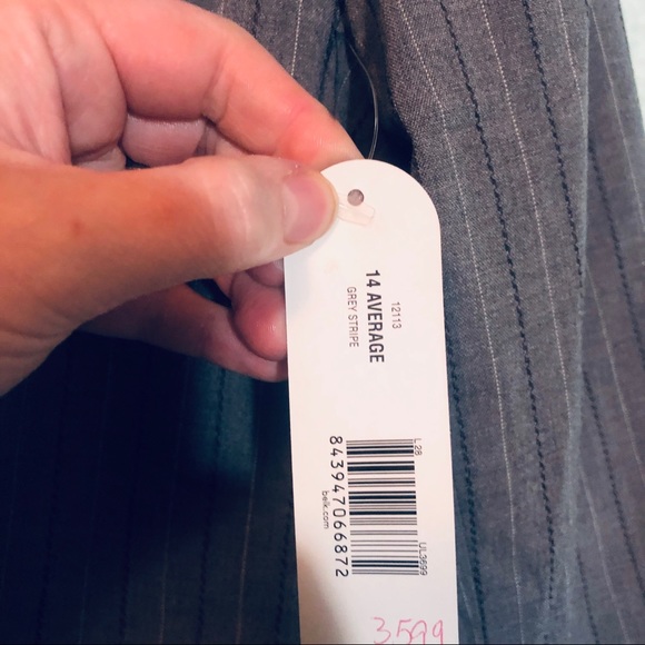 NWT Kim Rogers size 14 grey pinstripes blazer - Picture 7 of 8